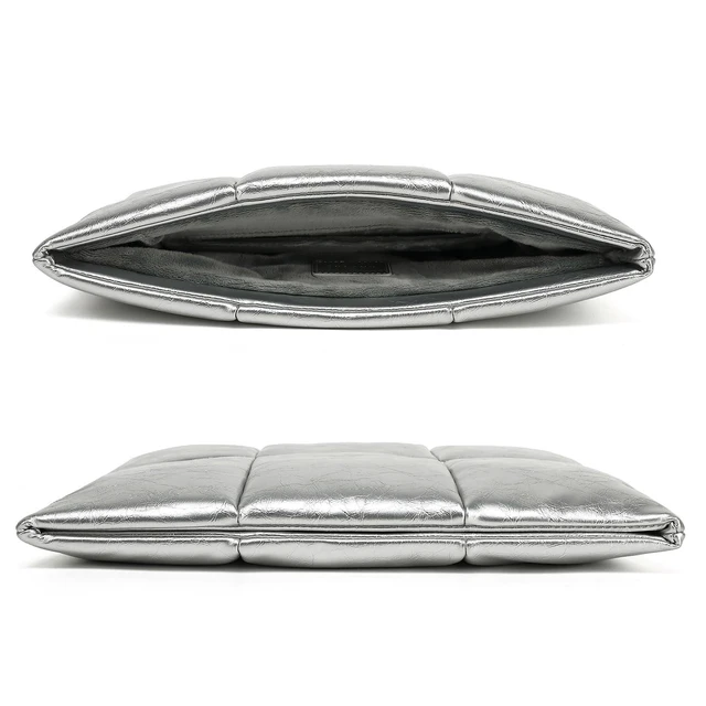 Alt view image 7 of 10 - KAYOND 15-16 Inch Puffy Laptop Sleeve for MacBook Air 15 M4/M3/M2 2025-2023and MacBook Pro 16 in M4 2024,Silver