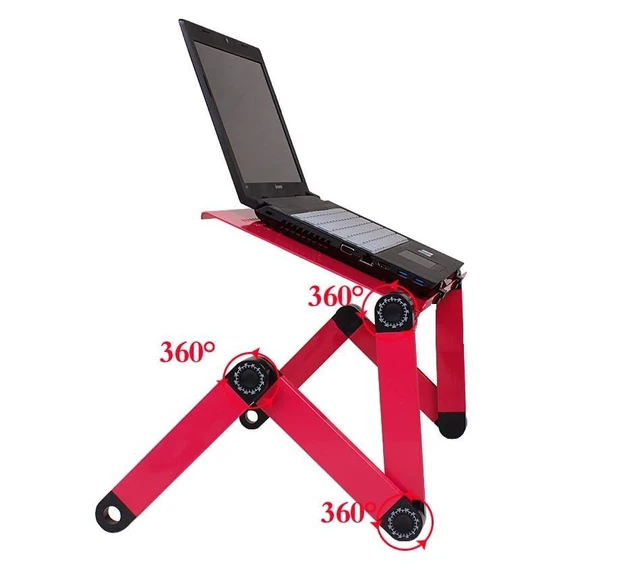 Alt view image 9 of 10 - Zippace Adjustable Laptop Computer Lap Desk Portable Multifunctional Cooling Ergonomic Vented Table TV Bed Tray Stand Mount Holder(480 * 260mm, Pink)