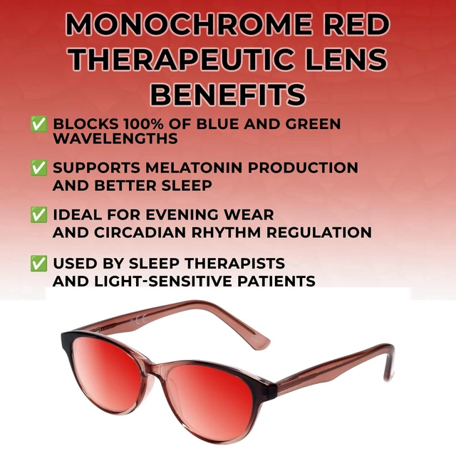 Alt view image 8 of 10 - Medspex Corinne McCormack Polly Color Therapy Reading Glasses +4.00 Pink Black Fade/Amber Brown Womens Fluorescent Light Sensitivity Chromotherapy Chakra Healing