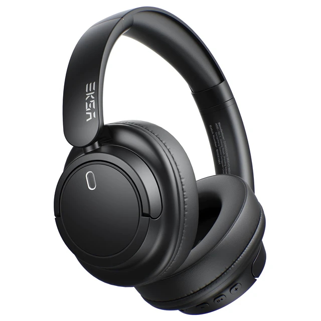 Alt view image 6 of 10 - EKSA Wireless Headphones Over Ear, Bluetooth Headphones with Microphone, Hi-Res Audio, 90H Playtime, 6 EQ Modes, Lightweight, Foldable, Bluetooth Headset for PC/Cellphone/Home/Travel/Office Bla