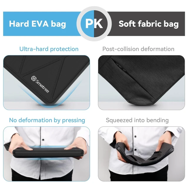 Alt view image 9 of 10 - Smatree Hard EVA Protective Sleeve Case Compatible for 14 inch Acer Swift 3 Laptop - SF314-512-53L0, Waterproof Sleeve Bag (X8039T)