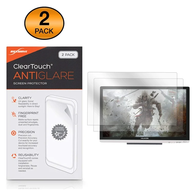 Alt view image 7 of 10 - BoxWave Screen Protector Compatible with Huion GT-220 V2 - ClearTouch Anti-Glare (2-Pack), Anti-Fingerprint Matte Film Skin for Huion GT-220 V2