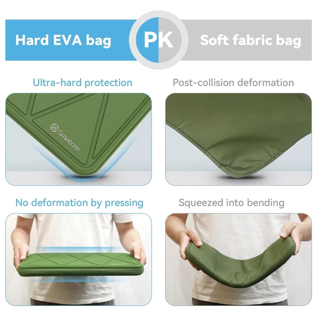 Alt view image 9 of 10 - Smatree Hard EVA Protective Sleeve Case Compatible for 14 inch Acer Swift 3 Laptop - SF314-512-53L0, Waterproof Sleeve Bag, Green (X8039TG)