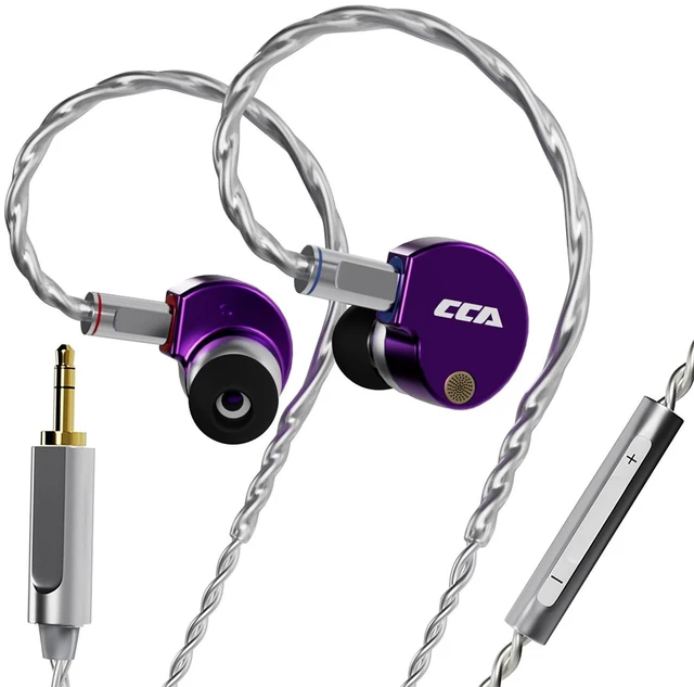 Alt view image 6 of 10 - CCA Phoenix in-Ear Monitor Headphones, Dual-Magnet Dynamic Driver IEM with HiFi Clear Sound & Deep Bass, Full-Metal Professional Gaming Earbuds for Musicians, Singers, and Audiophiles(3.5mm Plug)