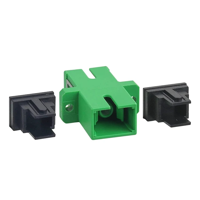 Alt view image 8 of 10 - Duogalia Fiber Optical Coupler, 150 Pack SC Singlemode Fiber Optic Adapter, SC Female to SC Female APC Single Mode Fiber Optical Coupler, Network Internet Connector Adapter with Mount Panel