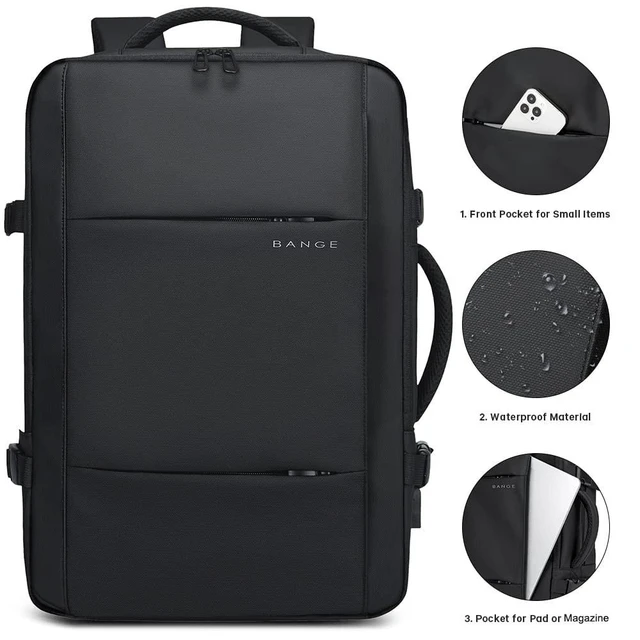 Alt view image 10 of 10 - BANGE Travel Backpacks,Flight Approved Carry On Backpacks, 17-inch Laptop Backpack for International Travel Bag,Weekender Luggage Backpack for Men