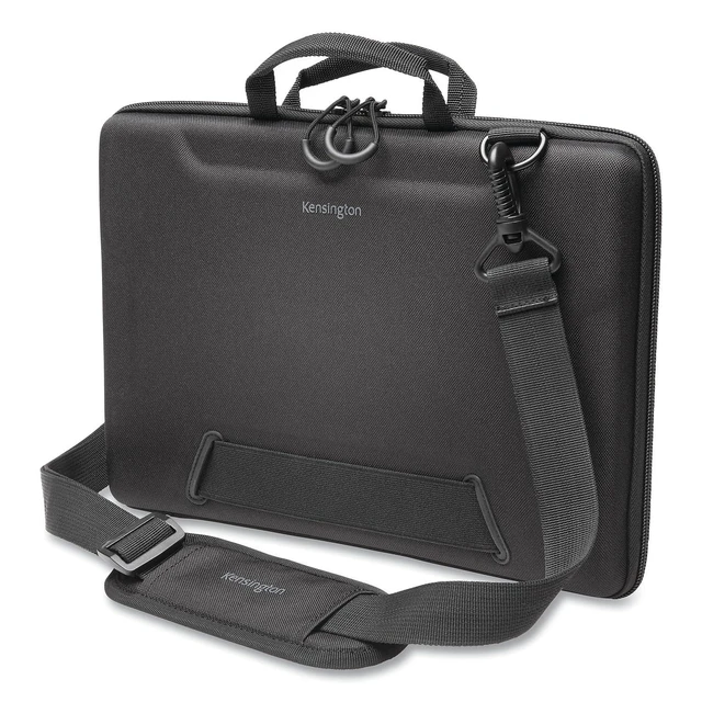Alt view image 6 of 10 - Kensington LS520 Stay-On Laptop Case for 11.6" Chromebooks & Laptops, Clamshell, Shoulder Strap, Water-Resistant (K60854WW), Grey
