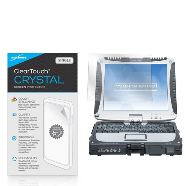 Alt view image 7 of 10 - BoxWave Screen Protector Compatible with Panasonic Toughbook CF-19 - ClearTouch Crystal, HD Crystal Film Skin to Shield Against Scratches