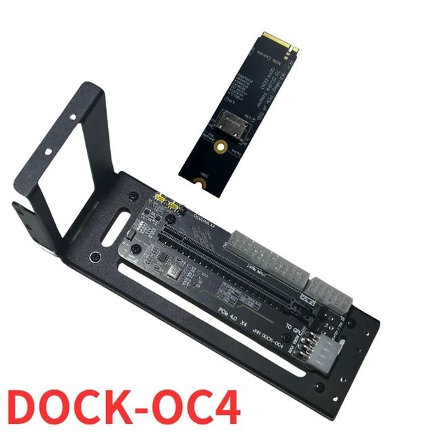 Alt view image 6 of 8 - JMT M.2 M-Key to PCIE 4.0X4 External Graphics Card Stand Bracket Compatible with Oculink/M.2 NVMe Laptop eGPU?GDP Handhelds (Dock-OC4)