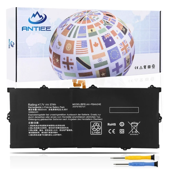 Alt view image 6 of 10 - AA-PBAN2HE Laptop Battery Replacement for Samsung Galaxy Book Go 340XDA NP340XLA-KA4US NP340XLA-KA12US NP340XLA-KA2CA XE340XDA-KA3US-RB XE340XDA-KA1US XE340XDA-KA3 XE340XDA-ka1it 4800mAh 37Wh 7.7V