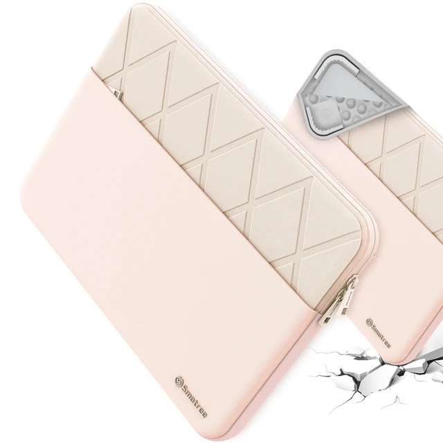 Alt view image 6 of 10 - Smatree Laptop Sleeve for 17 inch LG gram 17, LG Protective Laptop Case with Accessory Pocket, YKK Zipper, Patented Shockproof Design, Pink (E612P)
