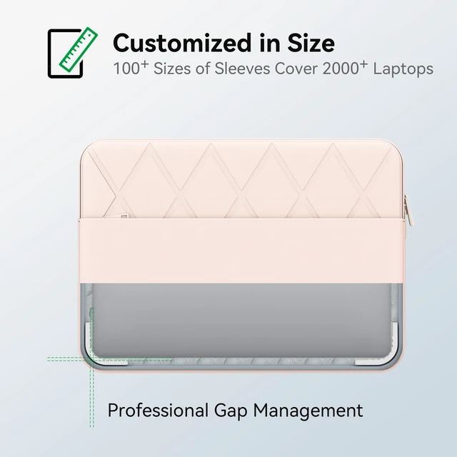 Alt view image 10 of 10 - Smatree Laptop Sleeve for 17 inch LG gram 17, LG Protective Laptop Case with Accessory Pocket, YKK Zipper, Patented Shockproof Design, Pink (E612P)