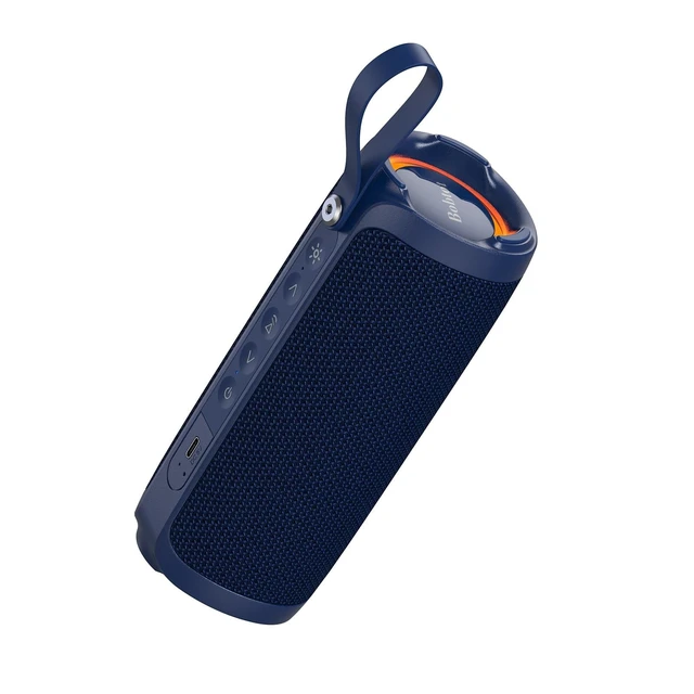 Alt view image 6 of 10 - Bobtot Portable Bluetooth Speaker, IPX6 Waterproof Speaker with Punchy Bass, 15W Loud Sound, RGB, 15H Playtime, Dual Pairing for Party, Camping, Beach, Blue