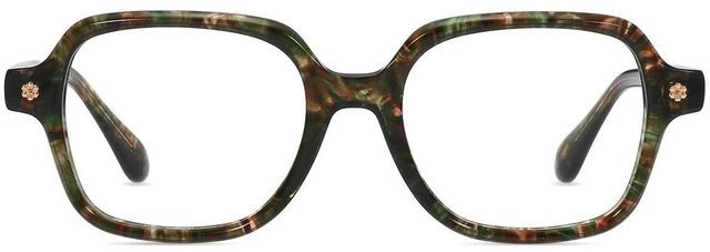 Alt view image 7 of 10 - Firmoo Blue Light Blocking Glasses Flower Decor Square Frames Computure Gaming/TV/Phones Glasses for Women