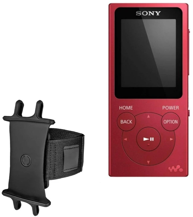 Alt view image 6 of 10 - BoxWave Holster Compatible with Sony NW-E394 - ActiveStretch Sport Armband, Adjustable Armband for Workout and Running - Jet Black