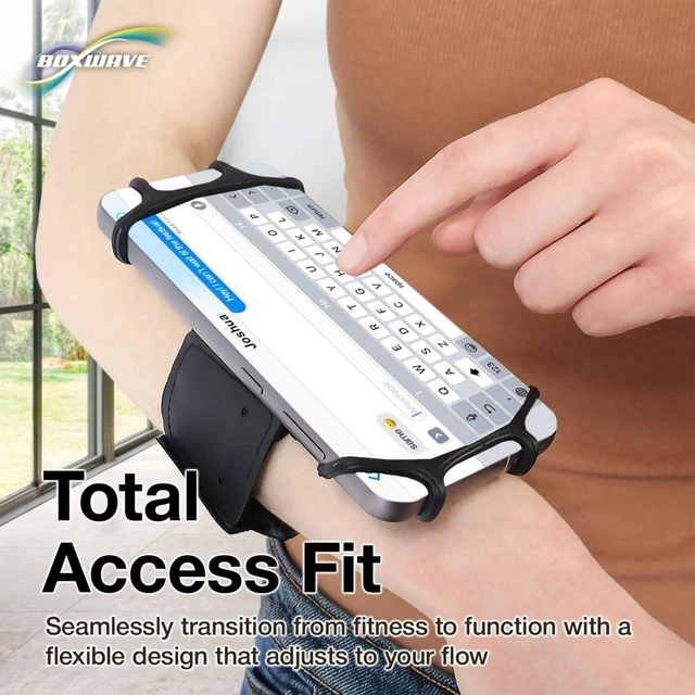 Alt view image 10 of 10 - BoxWave Holster Compatible with Sony NW-E394 - ActiveStretch Sport Armband, Adjustable Armband for Workout and Running - Jet Black