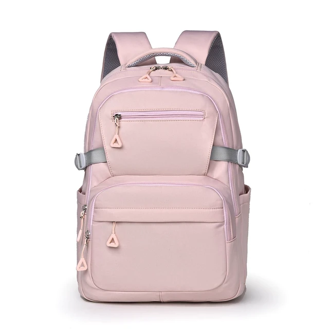 Alt view image 6 of 10 - AOMEXAGA Preppy Aesthetic Large Laptop Backpack Y2K Vintage College Daypack for Travel Work Lightweight Waterproof Commute Bag (Pink)