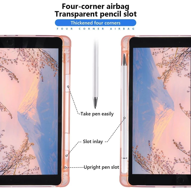 Alt view image 8 of 10 - AdorableWhimsy Vintage Collage Case for iPad Air 11" M3/M2(2025/2024) for iPad Air 5th/4th 10.9" 2022/2020 Cute Aesthetic Design Leather Protective Case Foldable Soft Back Cover with Pencil Holder