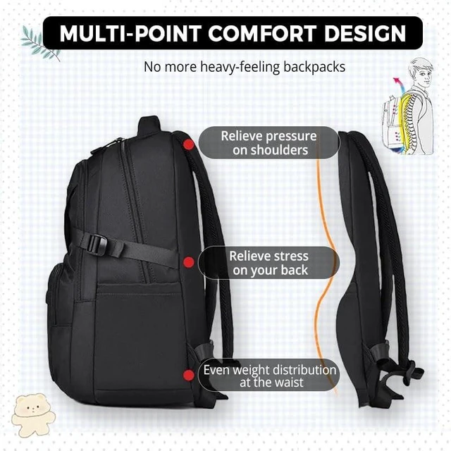 Alt view image 10 of 10 - AOMEXAGA Preppy Aesthetic Large Laptop Backpack Y2K Vintage College Daypack for Travel Work Lightweight Waterproof Commute Bag (Pink)