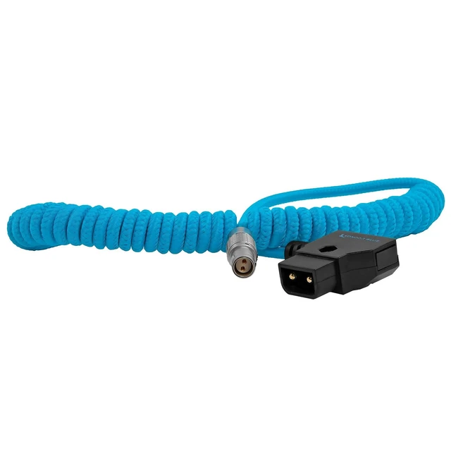 Alt view image 4 of 6 - KONDOR BLUE ^^ Coiled D-Tap to Female LEMO 2 Pin for RED Komodo ^^ 14-29 Cable ^^ Power Your Red Komodo from D-Tap Source ^^ Blue
