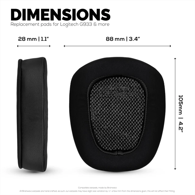Alt view image 9 of 10 - Hybrid Earpads for Logitech G933 G35 G930 G933S G935 G633 G633S G635 G533 G430 Headsets, & More. Cooling Gel Gaming Cushions with Super Soft Fabric & Thick Memory Foam, Additional Comfort By Br
