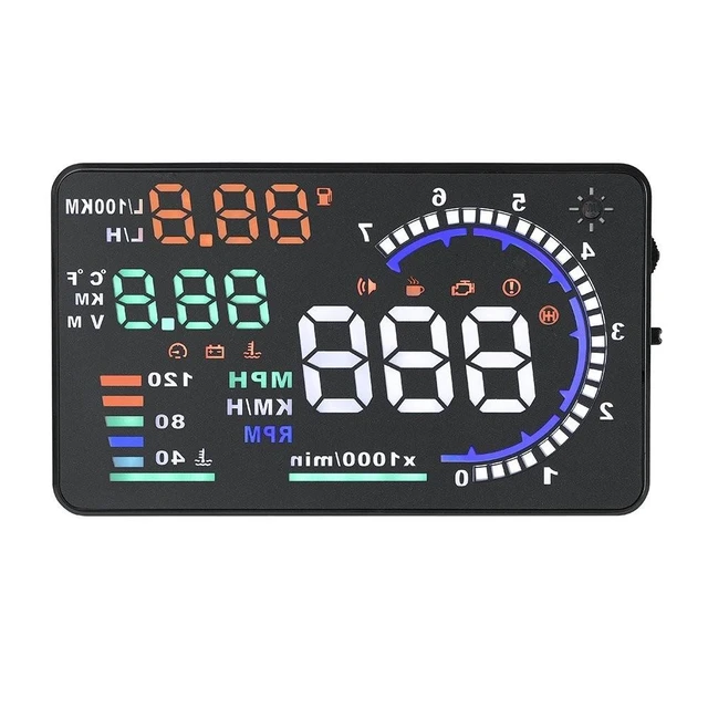 Alt view image 6 of 6 - VGEBY 5.5'' OBD II Car HUD Auto Windshied Reflective Screen Speed Display Hud Display Car Hud Screen Heads-Up Display Speedometer Fusion 2016