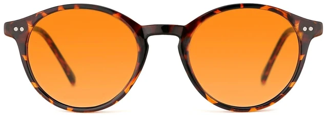 Alt view image 6 of 10 - TIJN Orange Lens Blue Light Blocking Glasses Round Frame, Dual AR Coating, Gaming & Computer Eyewear for Screen Use, Tortoise