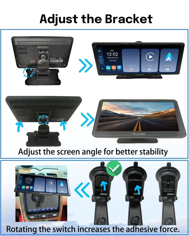 Alt view image 7 of 10 - 11.26 Inch Wireless CarPlay Screen for Car, Apple CarPlay & Android Auto Touch Screen for Car, Bluetooth, BT Music, Navigation, Car Record for Vehicles (Black)