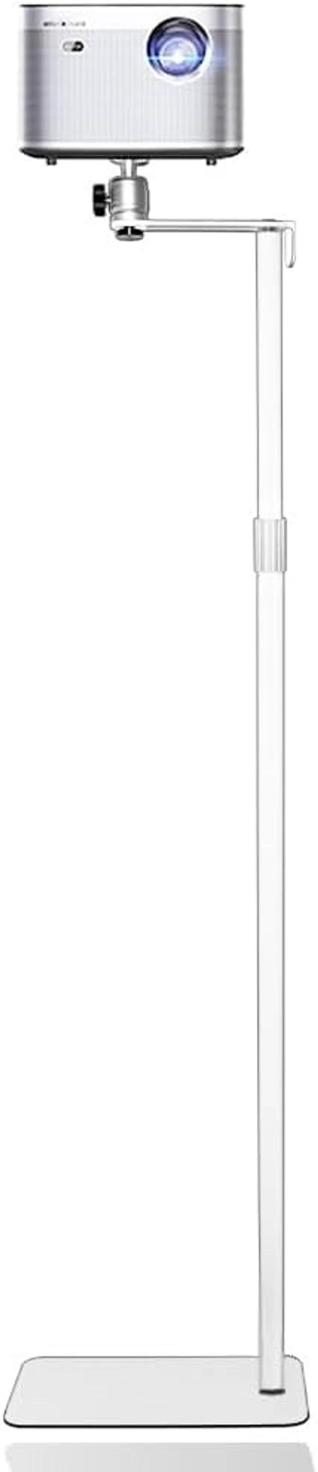 Alt view image 6 of 10 - 2-Be-Best Projector Stand 36-63in / 92-162cm Height Adjustable Projector Floor Stands Universal Projectors Mount Stand for Bed Sofa Compatible with HAPPRUN Anker XGIMI Upgraded Large Ball Head White