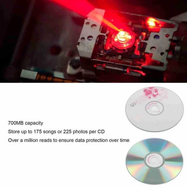 Alt view image 8 of 10 - CD R Blank Discs, 52X 730MB Recordable Disc Blank CDs for Storing Digital Images Music Data, Long Term Data Archiving Discs, 175 Songs Storage Capacity, 225 Photos Storage CDs (50PCS)