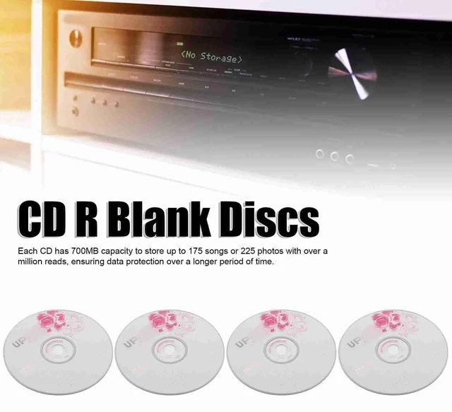 Alt view image 7 of 10 - CD R Blank Discs, 52X 730MB Recordable Disc Blank CDs for Storing Digital Images Music Data, Long Term Data Archiving Discs, 175 Songs Storage Capacity, 225 Photos Storage CDs (50PCS)