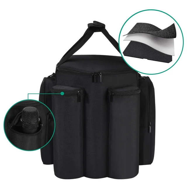Alt view image 8 of 10 - Carrying Case Travel Bag Compatible with Bose S1 Pro+,Portable Bluetooth Speaker Cover Compatible with Bose S1 Pro with Shoulder Strap & Extra Pockets for Microphone,Charger,Cable,Accessories(Black)