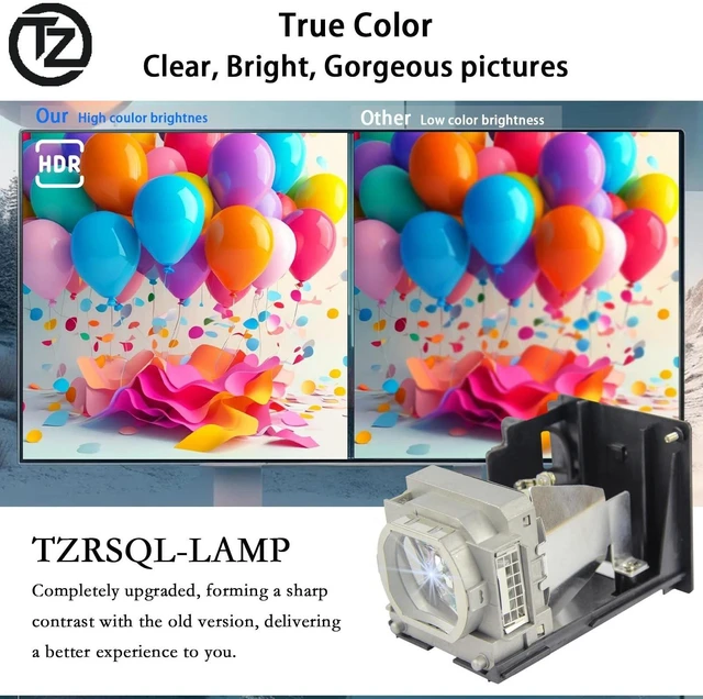 Alt view image 8 of 10 - TZRSQL VLT-HC5000LP VLT-HC7000LP RLC-032 Replacement Projector Lamp Bulb for Mitsubishi HC4900 HC4900W HC5000 HC5000BL HC5500 HC6000 HC6050 HC6500 HC7000 Viewsonic Pro8100 HD9900 HC6000BL with housing