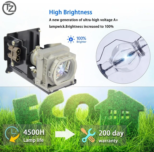 Alt view image 7 of 10 - TZRSQL VLT-HC5000LP VLT-HC7000LP RLC-032 Replacement Projector Lamp Bulb for Mitsubishi HC4900 HC4900W HC5000 HC5000BL HC5500 HC6000 HC6050 HC6500 HC7000 Viewsonic Pro8100 HD9900 HC6000BL with housing
