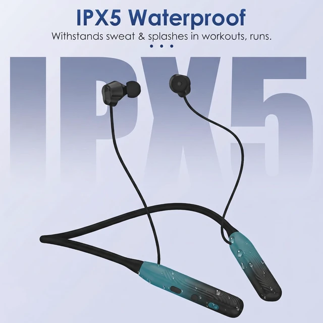 Alt view image 10 of 10 - Neckband Bluetooth Headphones, Bluetooth Earbud with 1000H Play Time