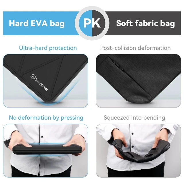 Alt view image 8 of 10 - Smatree Hard EVA Protective Sleeve Case Compatible for 14.4 inch Microsoft Surface Laptop Studio 2 Anti-Shock Bag (X8257)