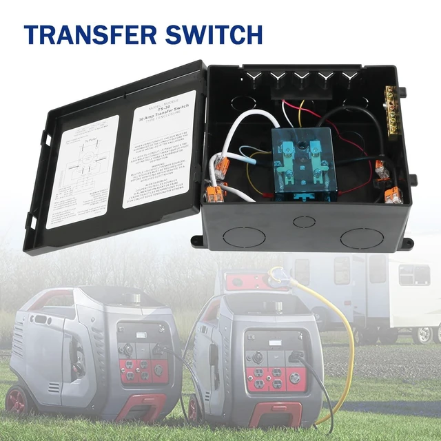 Alt view image 7 of 10 - Rimamoka Automatic Transfer Switch, 120 VAC, 30 Amp, Automatic Transfer Relay Switch