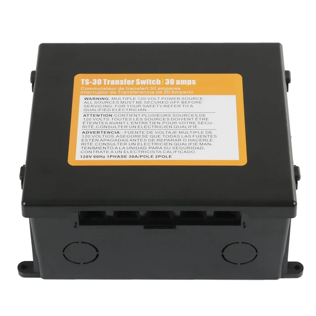 Alt view image 6 of 10 - Rimamoka Automatic Transfer Switch, 120 VAC, 30 Amp, Automatic Transfer Relay Switch