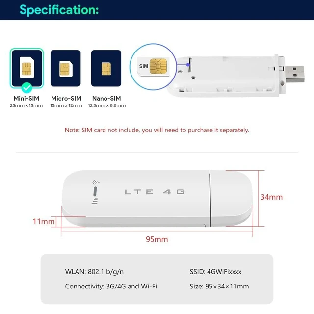 Alt view image 10 of 10 - XTRONS 4G LTE USB Dongle Wireless Wi-Fi Modem Stick Suitable for All XTRONS Android Car Stereo