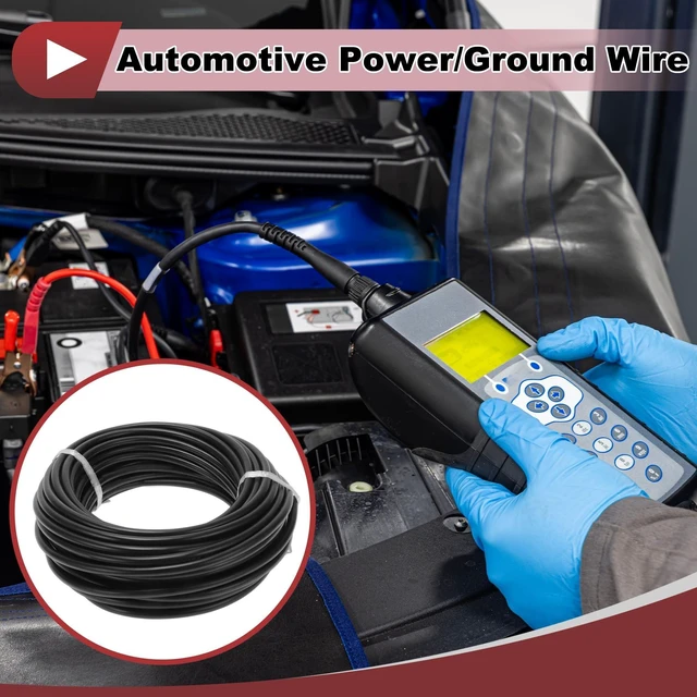 Alt view image 7 of 10 - HEROFFIX 1 Pcs Ground Wire Fully Insulated& Soft Touch Jacket Power Wire 20m Black TC 14AWG 4 Conductor