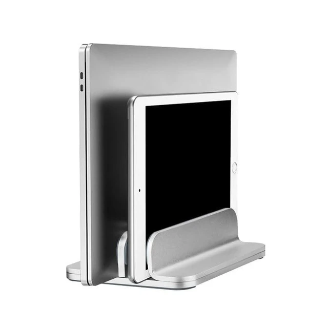 Alt view image 8 of 10 - DC DREWCHAN Aluminum Alloy Double Slot Storage Port Vertical Laptop Standlaptop stand for deskadjustable laptop standApplicable to all MacBook models