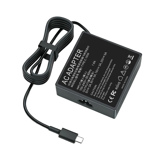 Alt view image 6 of 10 - 100W 90W Type C Laptop Charger Compatible with Asus ROG Ally X Z1 Ally Dock ROG Flow Z13 X13 GV301 GZ301 GV302 ZenBook Duo Zephyrus G16 M16 G14 G15 G18 GU605 GA403 Vivobook S USB C AC Power Adapter