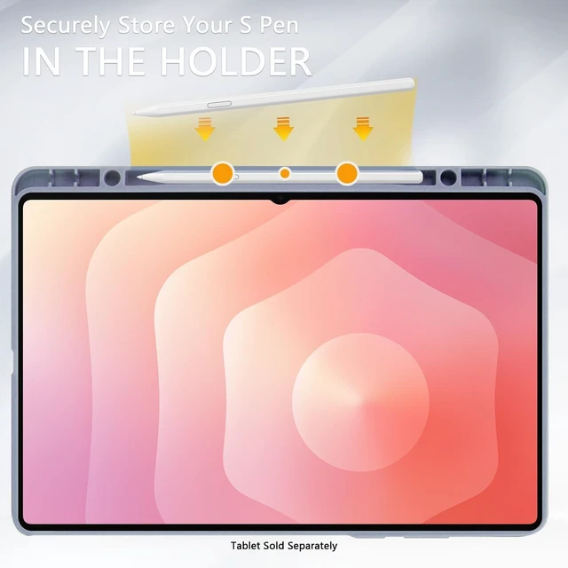 Alt view image 9 of 10 - SaharaCase - Venture Series Ultra Folio Case for Galaxy Tab S11 ^^ Transparent Back ^^ Slim & Durable ^^ Orchid Purple