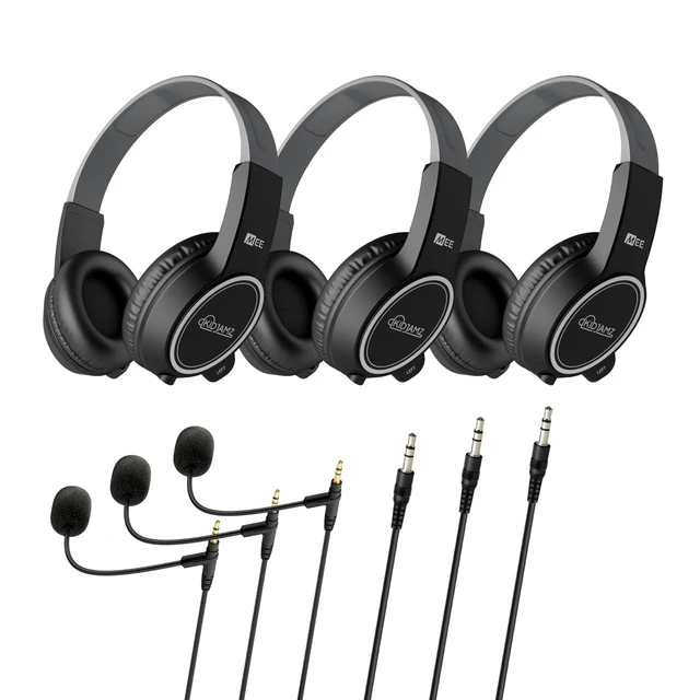 Alt view image 6 of 10 - MEE audio KidJamz 3 Child Safe Headphones for Kids with Volume-Limiting Technology (Black 3-Pack)