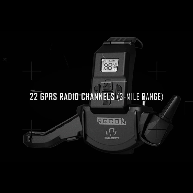 Alt view image 10 of 10 - Walker's Recon Walkie-Talkie Hybrid Comms^^ Bluetooth GPRS Wireless 3-Mile Distance Range Shooting Outdoor Communicator for Recon Shooting Muffs, 3 AAA Batteries Included