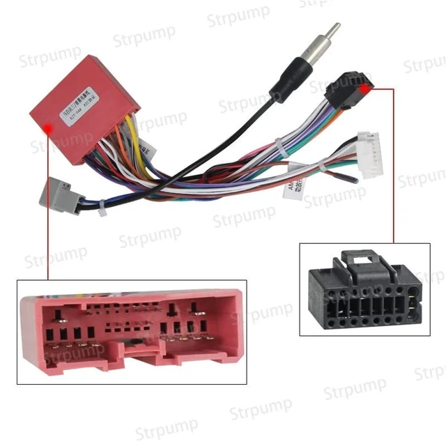 Alt view image 7 of 10 - Strpump 16PINs Compatible for Mazda 3 5 6 CX-7 Car Radio Stereo Power Harness Cable Wire Loom with Can Bus Decoder Radio Antenna Adapter