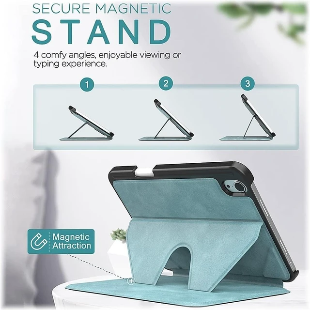 Alt view image 9 of 10 - Sahara - Multi-Angle Case for iPad mini (A17 Pro) and iPad mini (6th Generation 2021), Aqua, (TB00046)