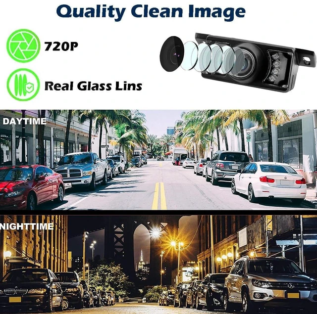 Alt view image 8 of 10 - Goodsby Backup HD Camera Rear View License Plate Night Vision Waterproof Compatible with Kenwood Car Radio DDX26BT DDX340BT DDX376BT DDX396 DMX125BT DMX907S DMX7705S DMX7706S DNX6990HD
