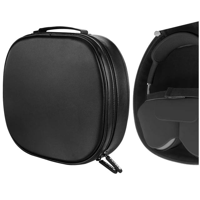 Alt view image 6 of 10 - Geekria Headphones Pouch Compatible with AirPods Max Case, Soft Shell Replacement Protective Travel Carrying Bag with Cable Storage (Black)