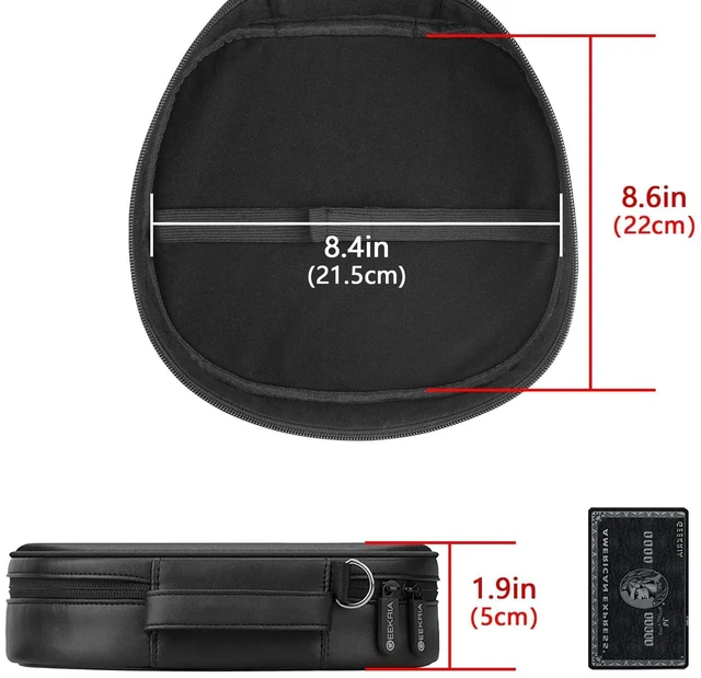 Alt view image 9 of 10 - Geekria Headphones Pouch Compatible with AirPods Max Case, Soft Shell Replacement Protective Travel Carrying Bag with Cable Storage (Black)